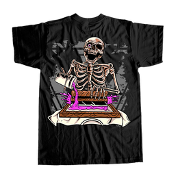 Skull Screen Printing Hand T Shirt