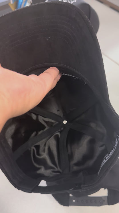 Custom Embroidered Suede Bill Satin inside